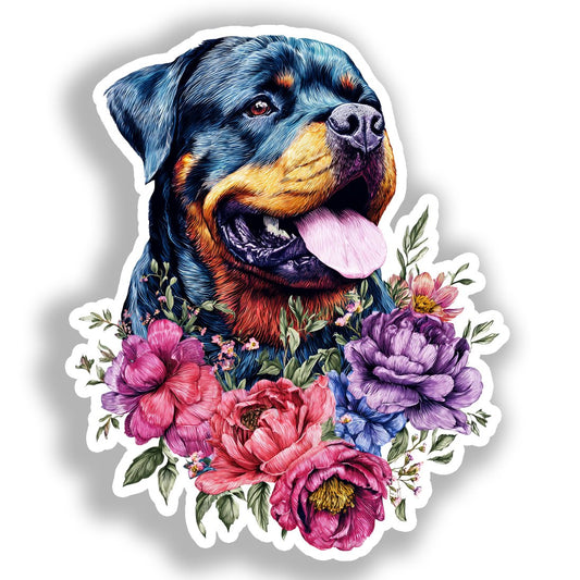 Rottweiler Dog Vinyl Decal Sticker for Car, Laptop, Tumbler and more # A019184-4" x 4"