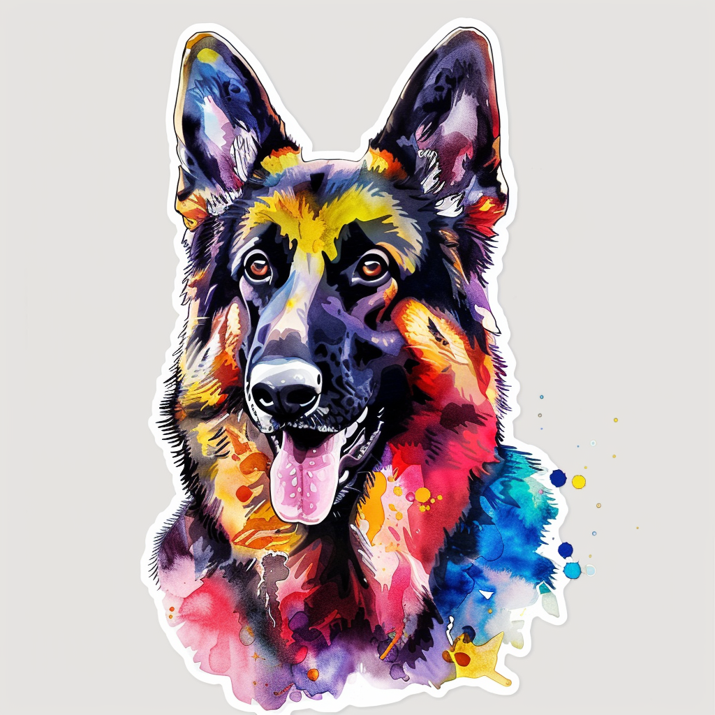 German Shepherd Dog Vinyl Decal Sticker for Car, Laptop, Tumbler and more # F011661