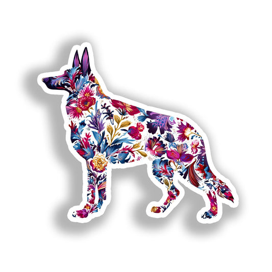 German Shepherd Dog Vinyl Decal Sticker for Car, Laptop, Tumbler and more # A019602-4" x 4"