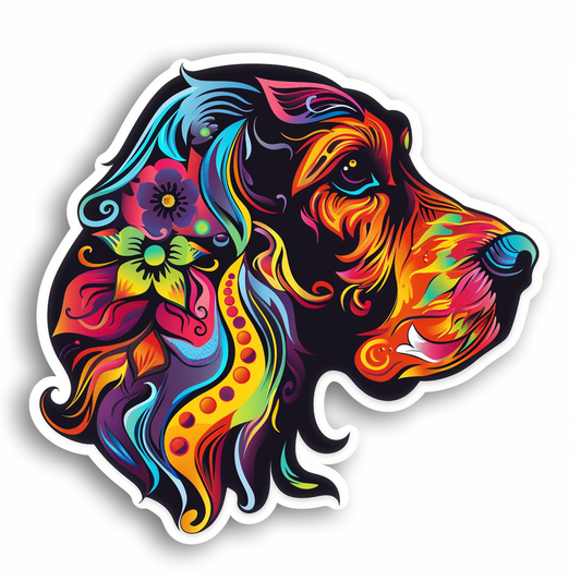 Cocker Spaniel Dog majestic Expressive surreal Vinyl Decal Sticker for Car, Laptop, Tumbler and more # F020202-4" x 4"