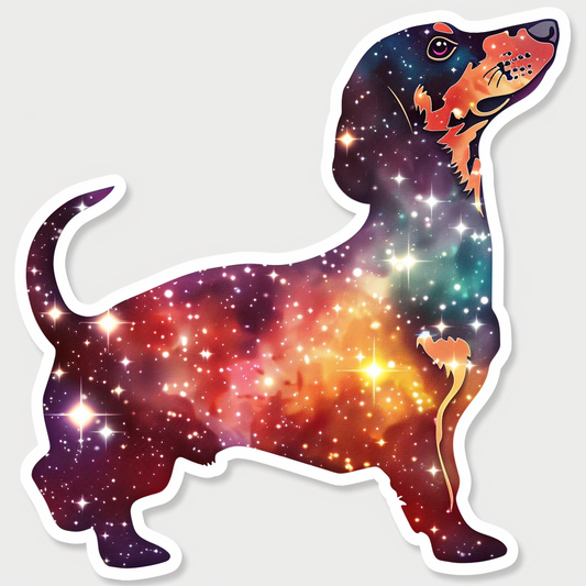 Dachshund Dog galaxy Vinyl Decal Sticker for Car, Laptop, Tumbler and more # F012928