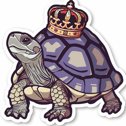 Sticker of a turtle majestic Expressive surreal Vinyl Decal Sticker for Car, Laptop, Tumbler and more # F021968