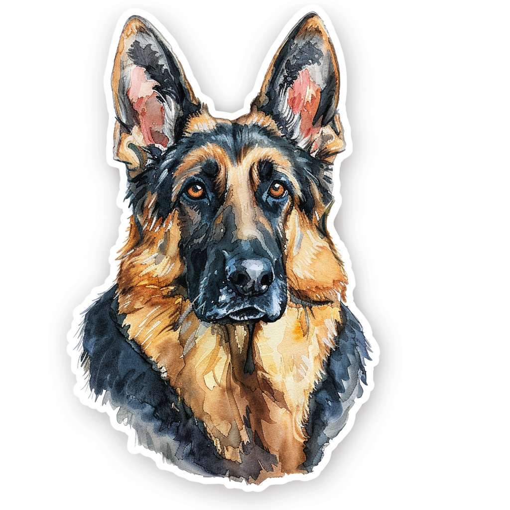 German Shepherd Dog Vinyl Decal Sticker for Car, Laptop, Tumbler and more # F011391