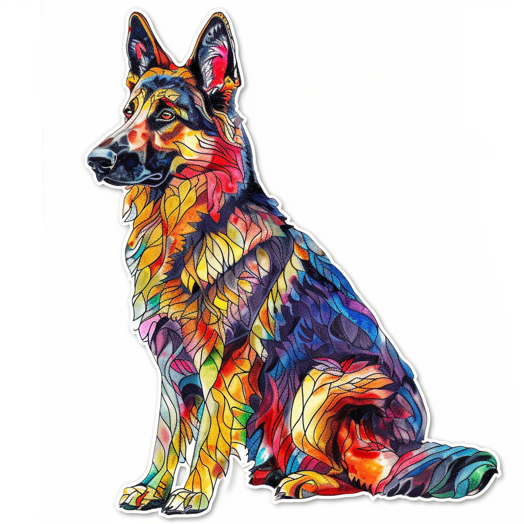German Shepherd Dog Vinyl Decal Sticker for Car, Laptop, Tumbler and more # F011631