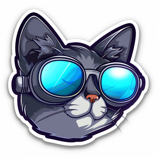 American Shorthair Cat majestic Expressive surreal Vinyl Decal Sticker for Car, Laptop, Tumbler and more # F018619