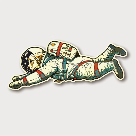 Golden Retriever Dog astronaut Vinyl Decal Sticker for Car, Laptop, Tumbler and more # F010536