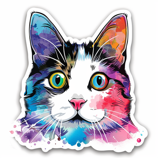 American Shorthair Cat majestic Expressive surreal Vinyl Decal Sticker for Car, Laptop, Tumbler and more # F018629