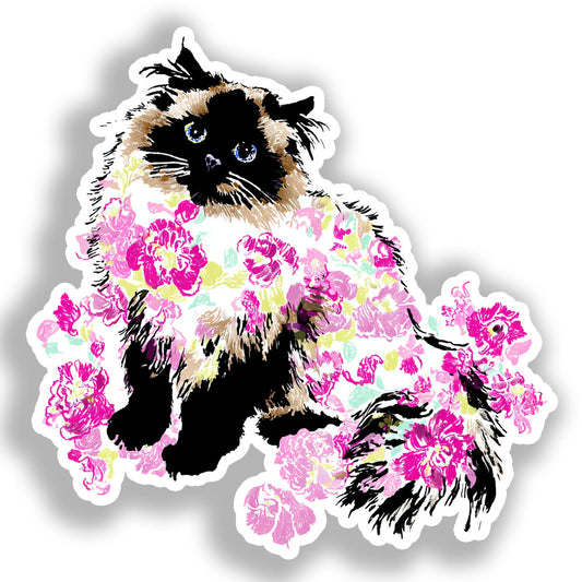 Himalayan Cat Vinyl Decal Sticker for Car, Laptop, Tumbler and more # A019468-4" x 4"