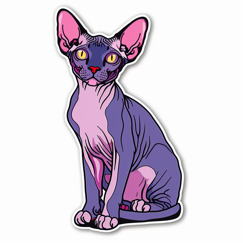 Sphynx cat Vinyl Decal Sticker for Car, Laptop, Tumbler and more # F08043