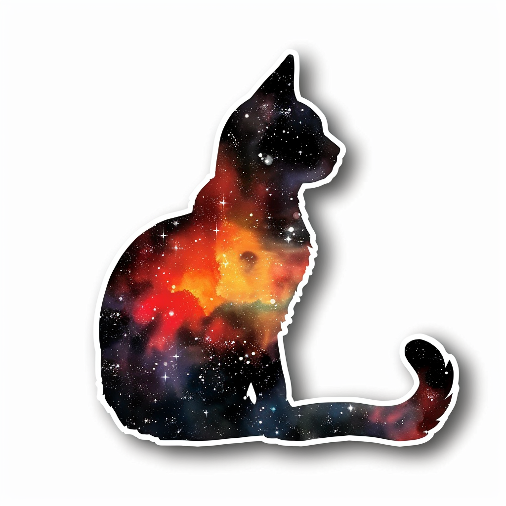 American Shorthair Cat majestic Expressive surreal Vinyl Decal Sticker for Car, Laptop, Tumbler and more # F018874