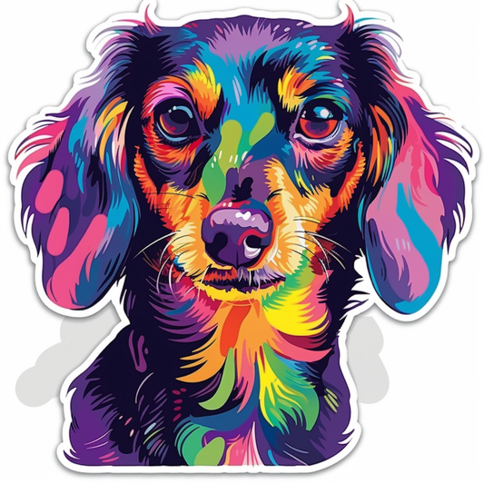 Dachshund Dog Heartcore Vinyl Decal Sticker for Car, Laptop, Tumbler and more # F012844