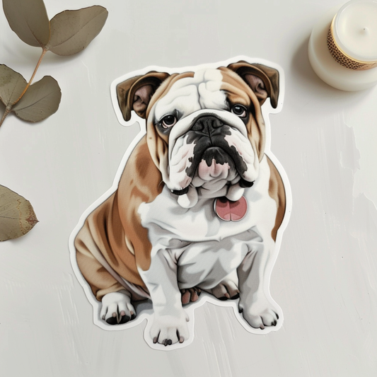 Bulldog Dog majestic Expressive surreal Vinyl Decal Sticker for Car, Laptop, Tumbler and more # F017653