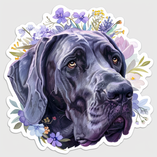 Great Dane Dog Expressive surreal Vinyl Decal Sticker for Car, Laptop, Tumbler and more # F022859