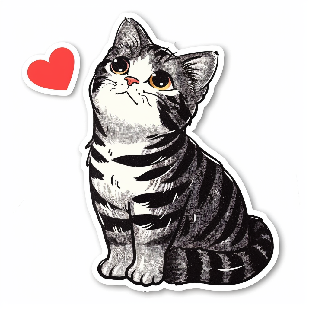 American Shorthair Cat majestic Expressive surreal Vinyl Decal Sticker for Car, Laptop, Tumbler and more # F018679