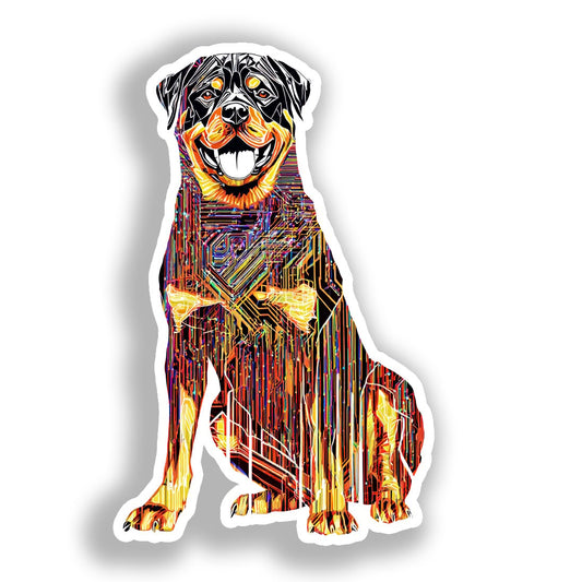 Rottweiler Dog Vinyl Decal Sticker for Car, Laptop, Tumbler and more # A018338-4" x 4"