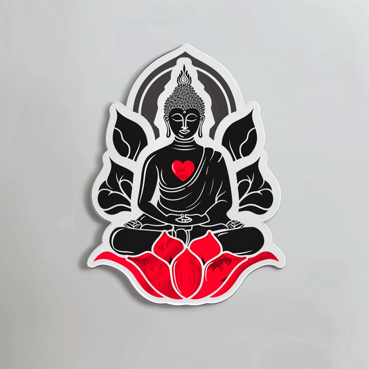 Buddha majestic Expressive surreal Vinyl Decal Sticker for Car, Laptop, Tumbler and more # F017068