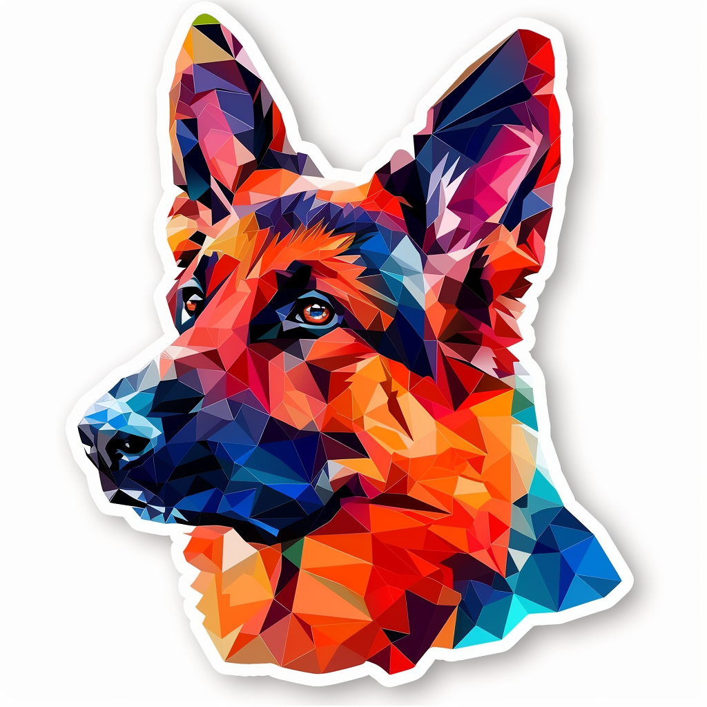 German Shepherd Dog Vinyl Decal Sticker for Car, Laptop, Tumbler and more # F07490
