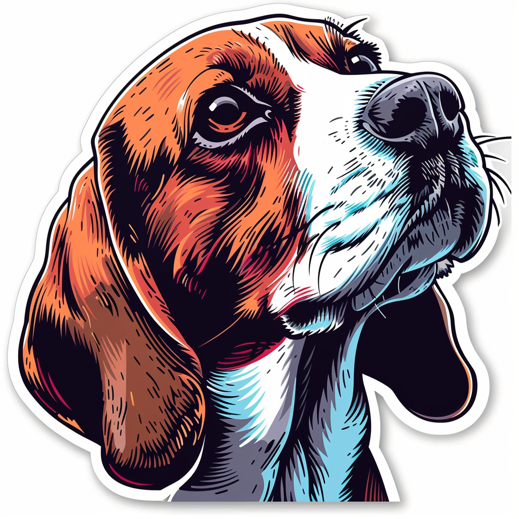 Beagle dog Vinyl Decal Sticker for Car, Laptop, Tumbler and more # F011766