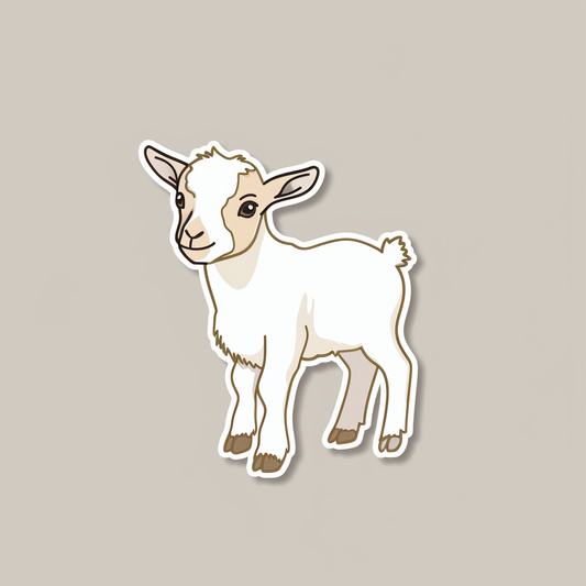 Goat majestic Expressive surreal Vinyl Decal Sticker for Car, Laptop, Tumbler and more # F020727-4" x 4"
