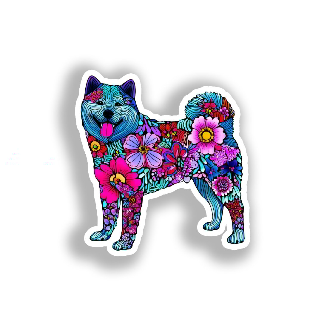 Akita Dog Vinyl Decal Sticker for Car, Laptop, Tumbler and more # A018854-4" x 4"