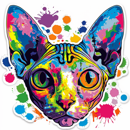 Devon Rex Cat Vinyl Decal Sticker for Car, Laptop, Tumbler and more # F09757