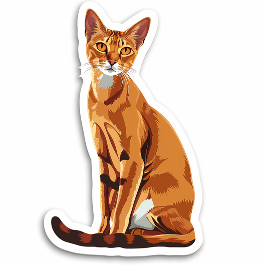 Abyssinian Cat Vinyl Decal Sticker for Car, Laptop, Tumbler and more # F08049