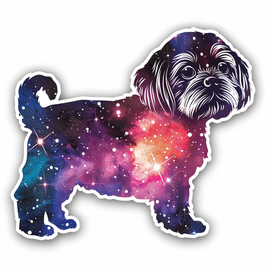 Adorable Shih Tzu Dog Expressive surreal Vinyl Decal Sticker for Car, Laptop, Tumbler and more # F018272