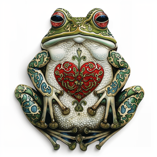 Sticker of a Frog majestic Expressive surreal Vinyl Decal Sticker for Car, Laptop, Tumbler and more # F016612