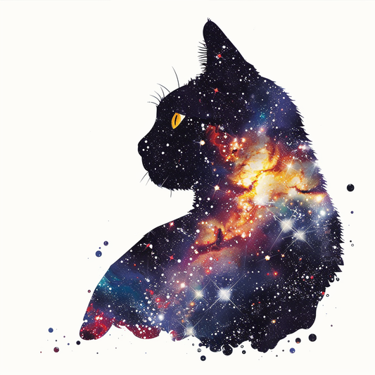 Sticker of a Persian Cat galaxy majestic Expressive surreal Vinyl Decal Sticker for Car, Laptop, Tumbler and more # F016350