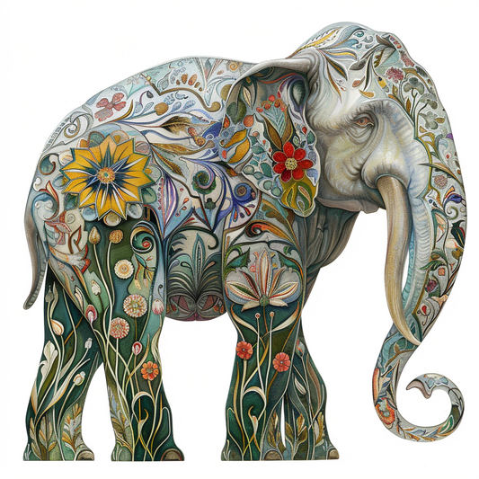 Elephant Expressive surreal Vinyl Decal Sticker for Car, Laptop, Tumbler and more # F022392