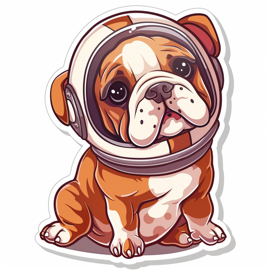 Bulldog Dog majestic Expressive surreal Vinyl Decal Sticker for Car, Laptop, Tumbler and more # F017702