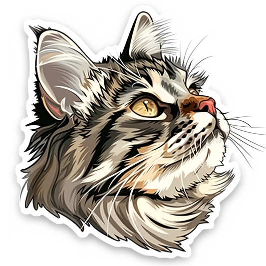 Maine Coon cat Vinyl Decal Sticker for Car, Laptop, Tumbler and more # F07849
