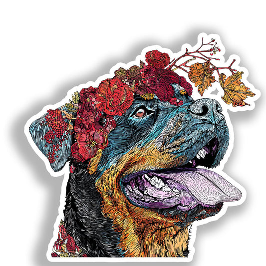 Rottweiler Dog Vinyl Decal Sticker for Car, Laptop, Tumbler and more # A018078-4" x 4"