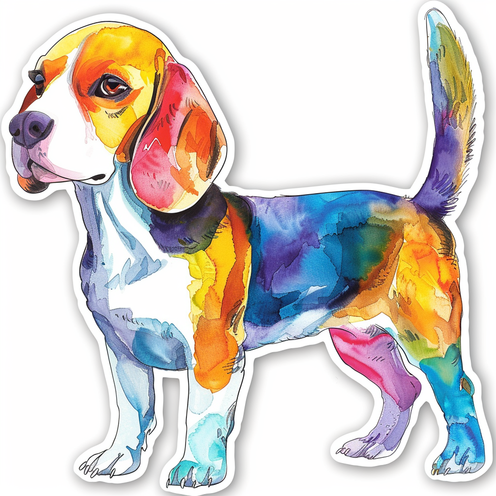 Beagle dog Vinyl Decal Sticker for Car, Laptop, Tumbler and more # F012111