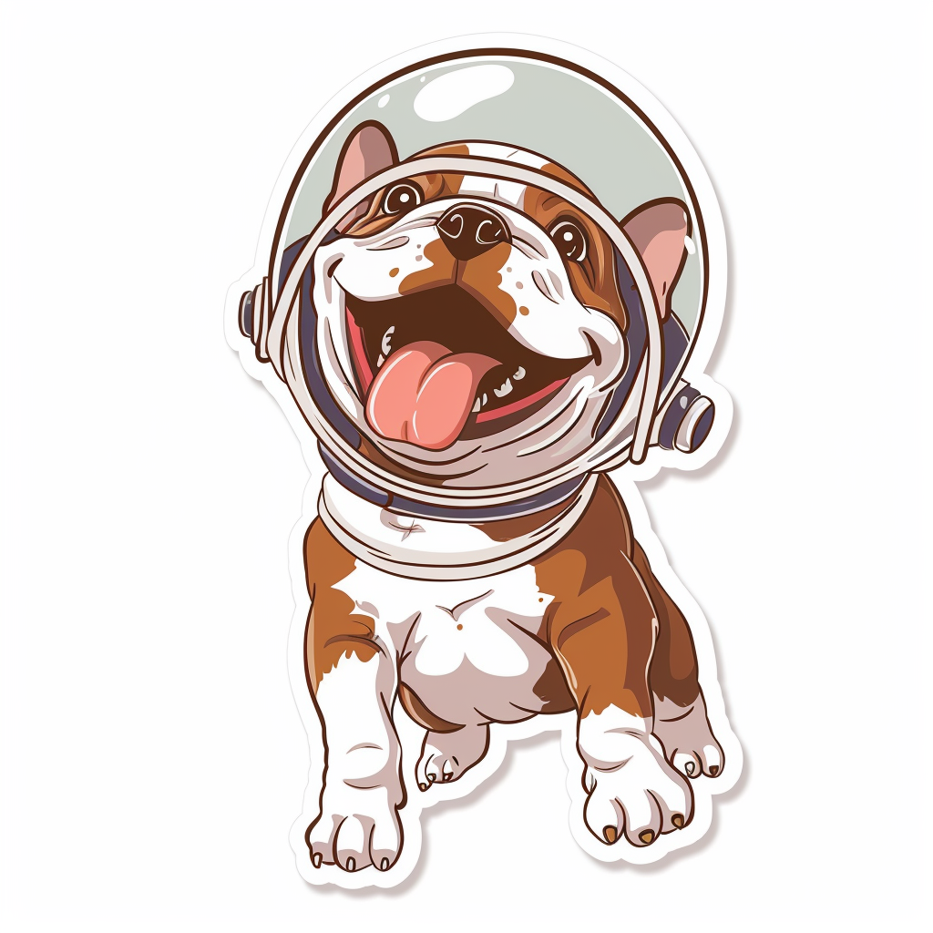 Bulldog Dog majestic Expressive surreal Vinyl Decal Sticker for Car, Laptop, Tumbler and more # F017725
