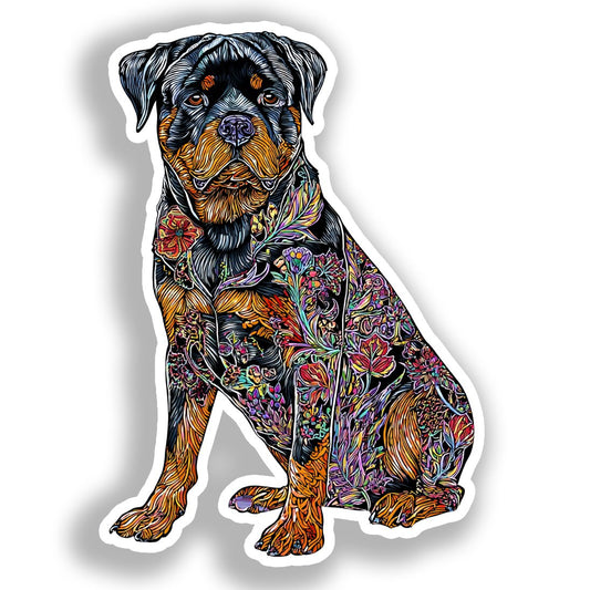 Rottweiler Dog Vinyl Decal Sticker for Car, Laptop, Tumbler and more # A018246-4" x 4"
