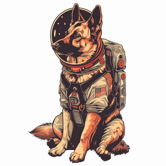German Shepherd Dog astronaut Vinyl Decal Sticker for Car, Laptop, Tumbler and more # F011728