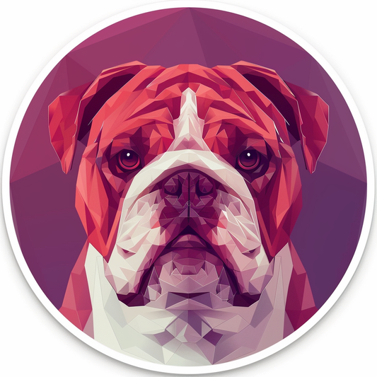 Bulldog Dog majestic Expressive surreal Vinyl Decal Sticker for Car, Laptop, Tumbler and more # F017611