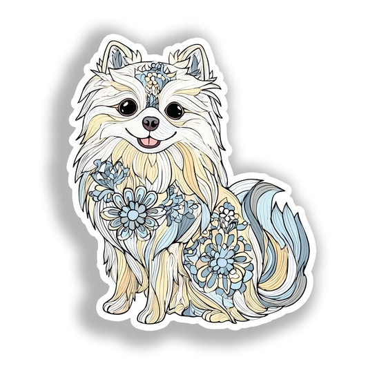 Pomeranian Dog Vinyl Decal Sticker for Car, Laptop, Tumbler and more # A017353-4" x 4"