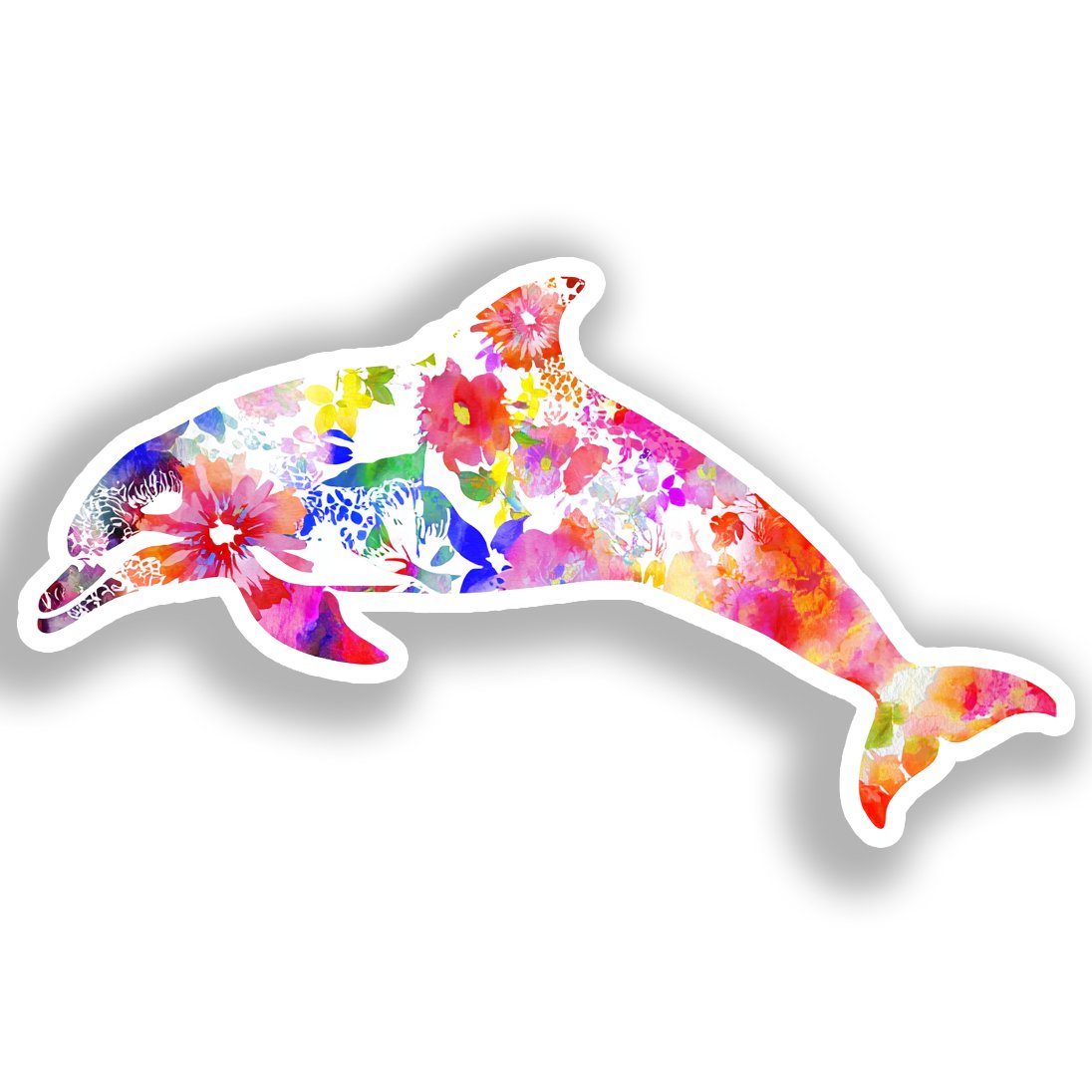 Dolphin Vinyl Decal Sticker for Car, Laptop, Tumbler and more # A018602-4" x 4"