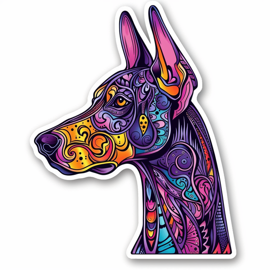 Great Dane Dog Expressive surreal Vinyl Decal Sticker for Car, Laptop, Tumbler and more # F022729