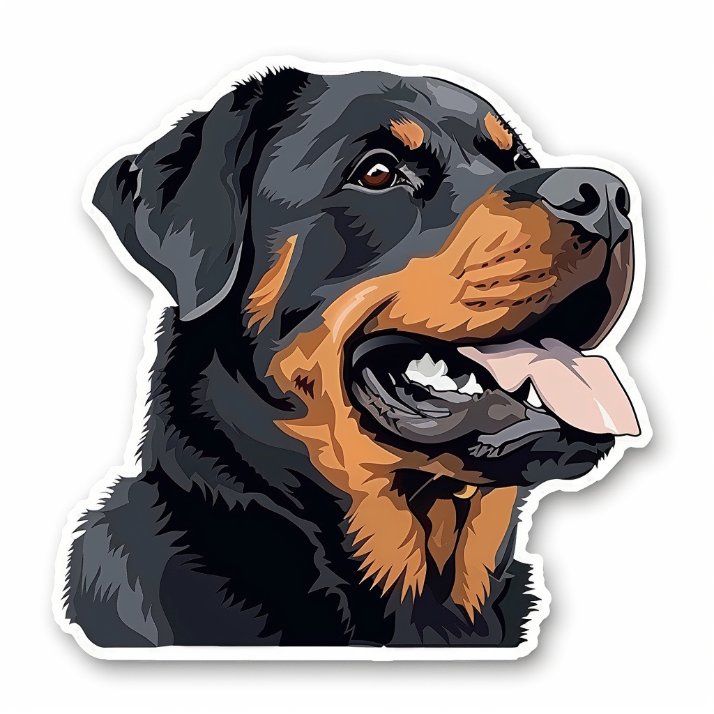 Rottweiler Dog Vinyl Decal Sticker for Car, Laptop, Tumbler and more # F07676