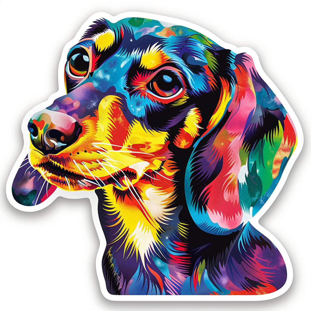 Dachshund Dog Vinyl Decal Sticker for Car, Laptop, Tumbler and more # F013030