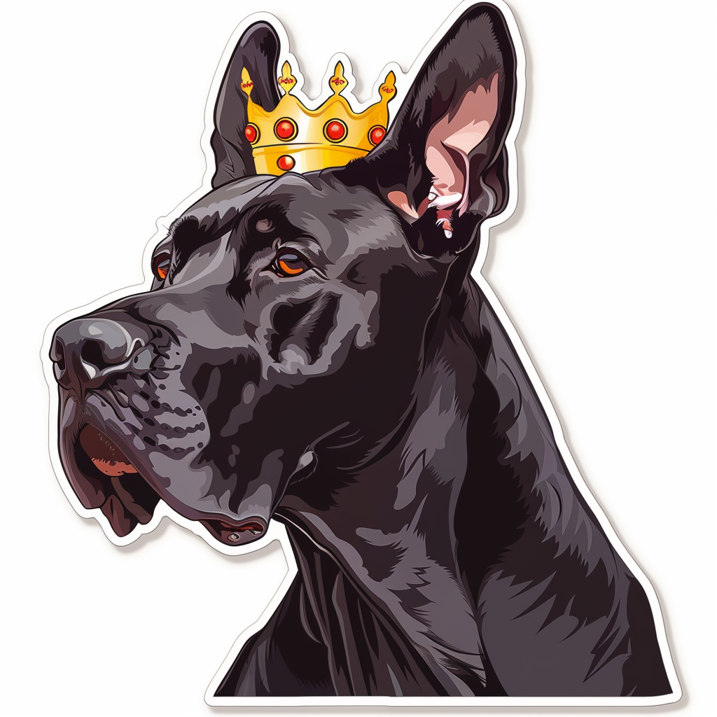 Great Dane Dog Expressive surreal Vinyl Decal Sticker for Car, Laptop, Tumbler and more # F022716