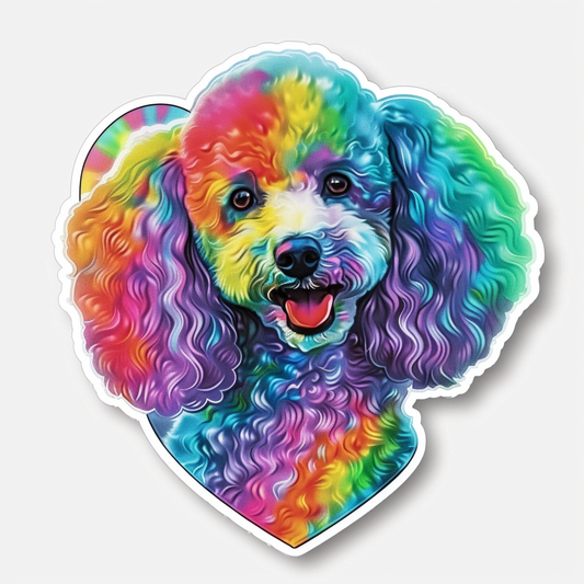 Poodle Dog heartcore Vinyl Decal Sticker for Car, Laptop, Tumbler and more # F012313