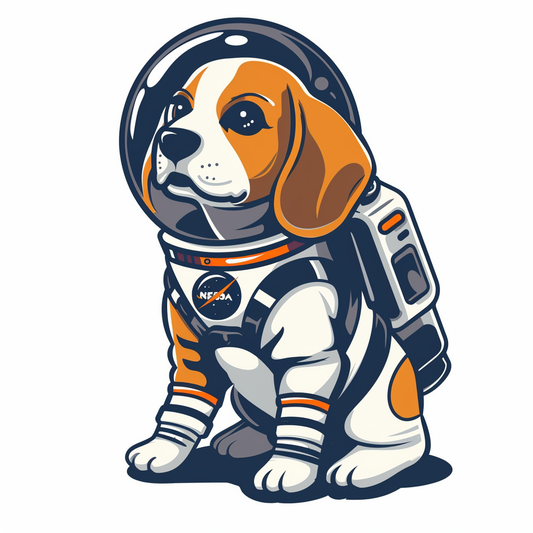 Beagle dog astronaut Vinyl Decal Sticker for Car, Laptop, Tumbler and more # F011947