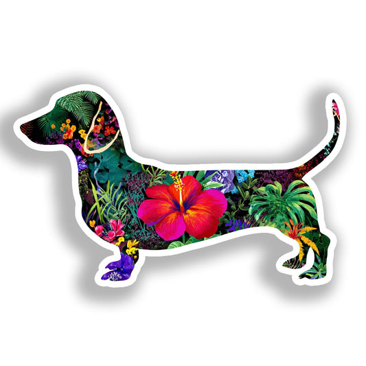 Dachshund Dog Vinyl Decal Sticker for Car, Laptop, Tumbler and more # A019758-4" x 4"