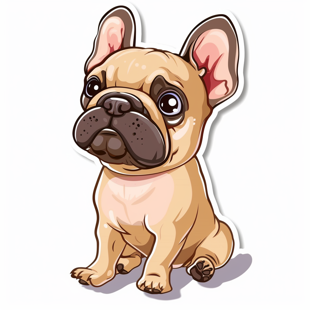 Bulldog Dog majestic Expressive surreal Vinyl Decal Sticker for Car, Laptop, Tumbler and more # F017723