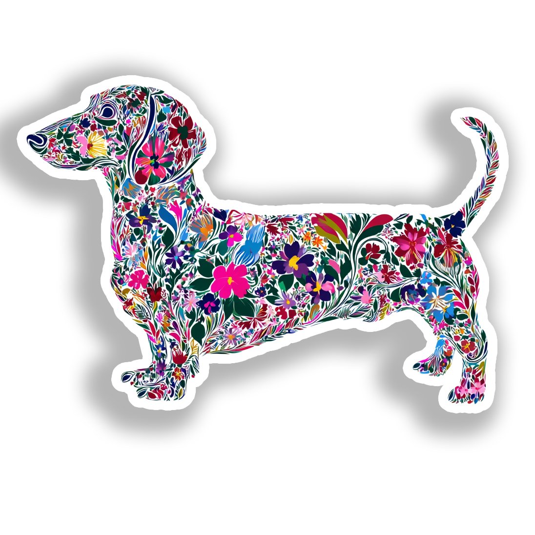 Dachshund Dog Vinyl Decal Sticker for Car, Laptop, Tumbler and more # A019755-4" x 4"