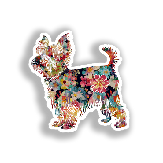 Yorkshire Terrier Dog Vinyl Decal Sticker for Car, Laptop, Tumbler and more # A017196-4" x 4"